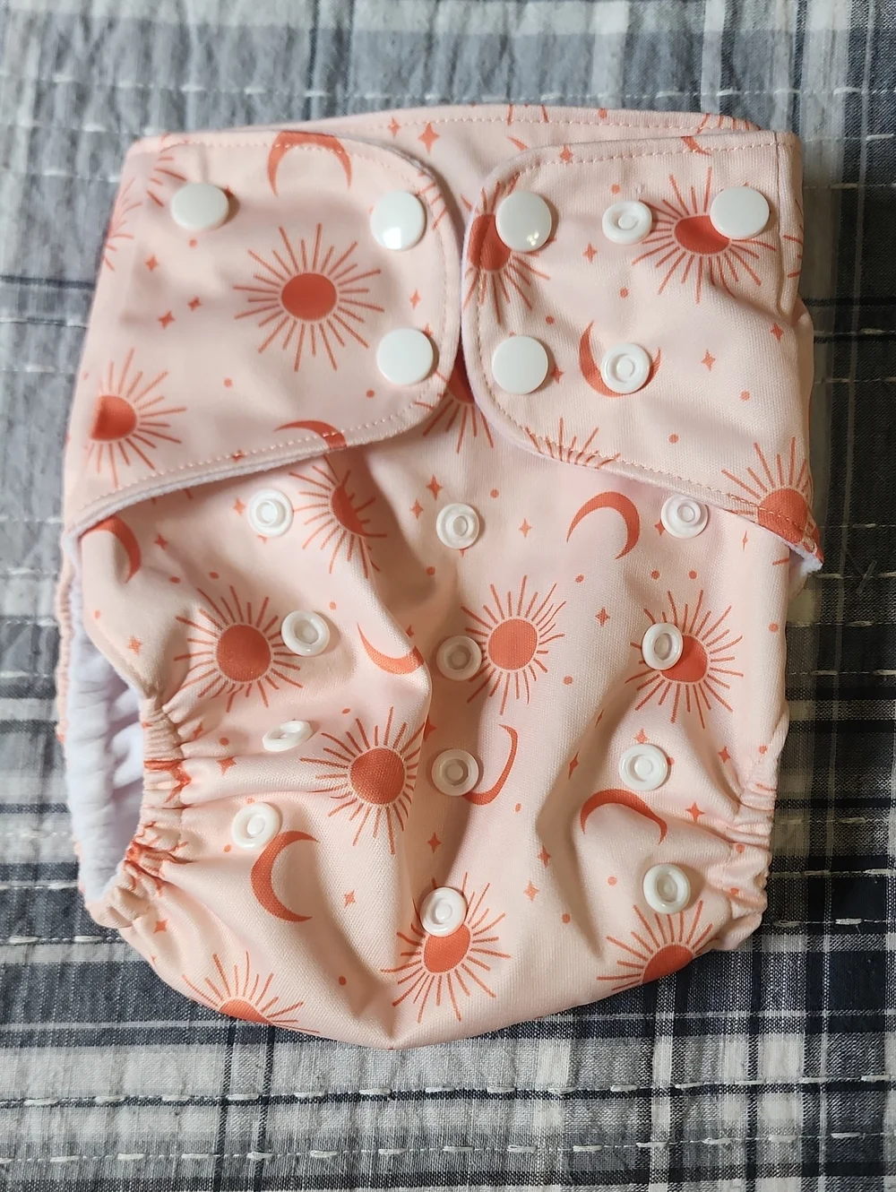 HappyFlute Reusable Cloth Diaper - Pink, White, Brown